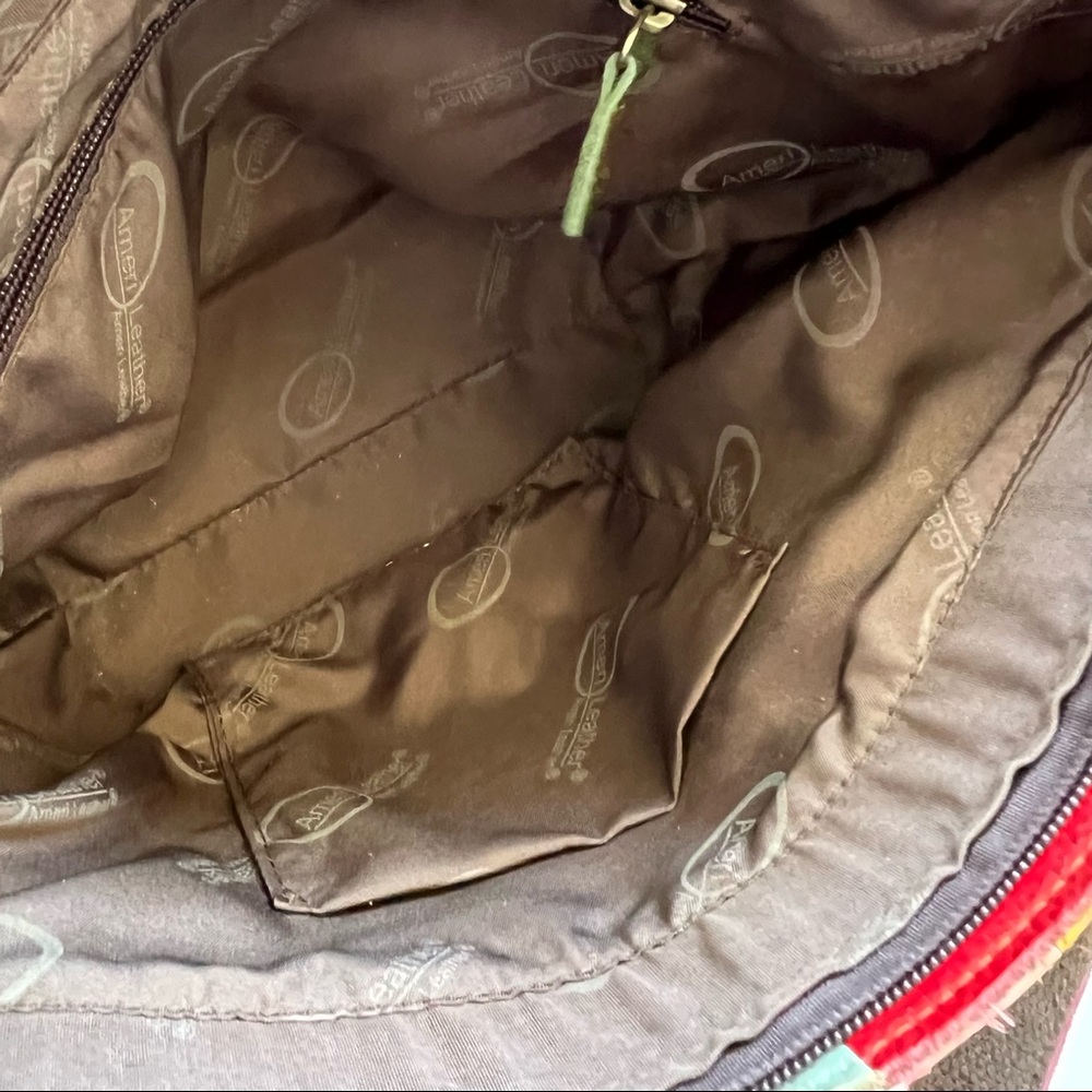 Ameri Leather Taura Crossbody Bag Multicolor Genu… - image 3